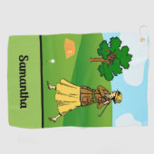 Serviette De Golf Lady Golfer se prépare à partir (Horizontal)