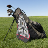 Serviette De Golf Ladybug Sur Fleur De Dogwood Abstrait Personnalisé (Vert)