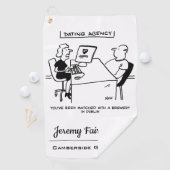 Serviette De Golf L'agence de rencontres s'associe à un dessin humor (En situation)