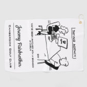 Serviette De Golf L'agence de rencontres s'associe à un dessin humor (Horizontal)