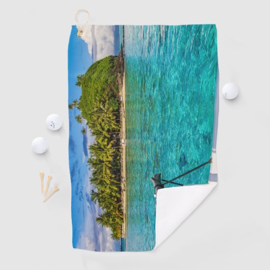 Serviette De Golf Lagon de Bora Bora (En situation)