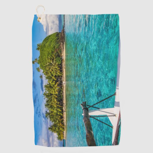 Serviette De Golf Lagon de Bora Bora (Devant)