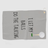 Serviette De Golf Laisser Balls Faire Parler Drôle (Horizontal)