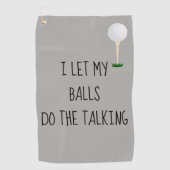 Serviette De Golf Laisser Balls Faire Parler Drôle (Devant)