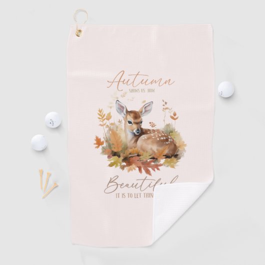 Serviette De Golf Laissez les choses passer l'automne (En situation)