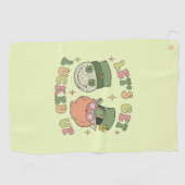 Serviette De Golf Laissons la chance - Drôle Leprechaun Clover (Horizontal)