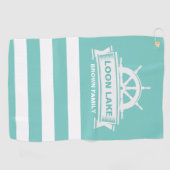 Serviette De Golf Lake House Nom de famille Vacances (Horizontal)