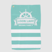 Serviette De Golf Lake House Nom de famille Vacances (Devant)