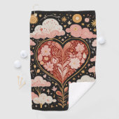 Serviette De Golf L'amour est dans l'air (En situation)