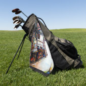 Serviette De Golf L'amour n'est pas un mur, c'est un pont (Vert)