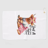 Serviette De Golf L'Amoureux Des Vaches Juste Une Fille Qui Aime La (Horizontal)