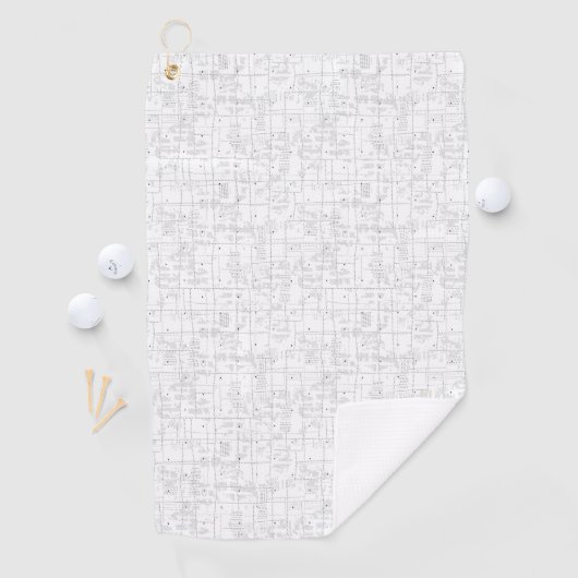 Serviette De Golf Langue Design Trente-quatre (En situation)