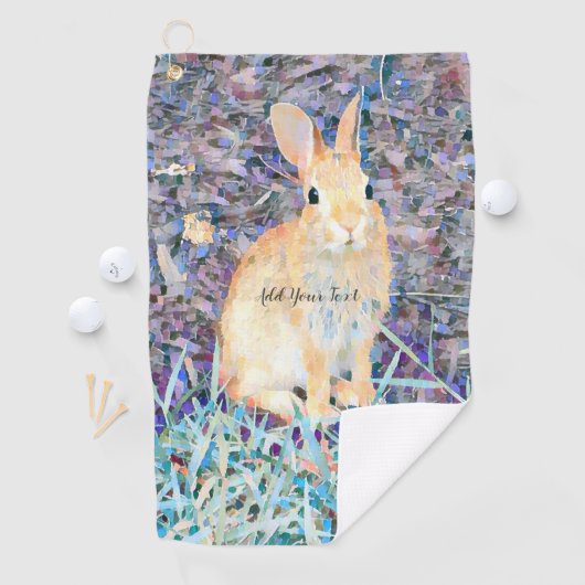 Serviette De Golf Lapin (En situation)
