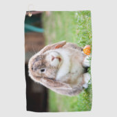 Serviette De Golf lapin à oreilles de lop mignon (Devant)