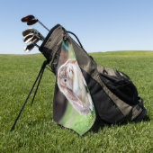 Serviette De Golf lapin à oreilles de lop mignon (Vert)