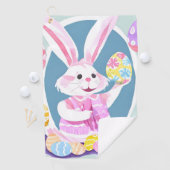 Serviette De Golf lapin avec oeufs de pâques (En situation)