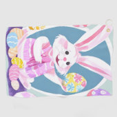Serviette De Golf lapin avec oeufs de pâques (Horizontal)
