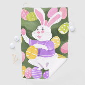 Serviette De Golf lapin avec oeufs de pâques (En situation)