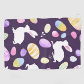 Serviette De Golf lapin avec oeufs de pâques (Horizontal)