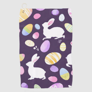 Serviette De Golf lapin avec oeufs de pâques