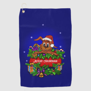 Serviette De Golf Lapin de Noël