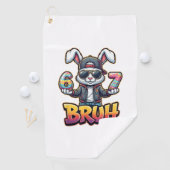 Serviette De Golf Lapin de Pâques Mème Bruh  Drôle 6 7 Œufs de Pâque (En situation)