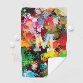 Serviette De Golf L'Art Abstrait Moderne De Couleurs. (En situation)