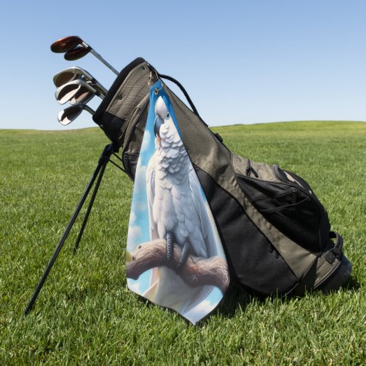 Serviette De Golf L'art du Cockatoo (Vert)