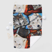 SERVIETTE DE GOLF L'ART DU LOUP DU SUD-OUEST (En situation)