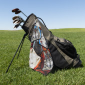 SERVIETTE DE GOLF L'ART DU LOUP DU SUD-OUEST (Vert)