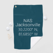 Serviette De Golf Latitude Longitude NAS Jacksonville (En situation)