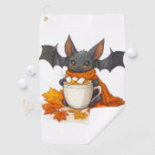 Serviette De Golf Latte Citrouille Vampire (En situation)