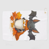 Serviette De Golf Latte Citrouille Vampire (Horizontal)