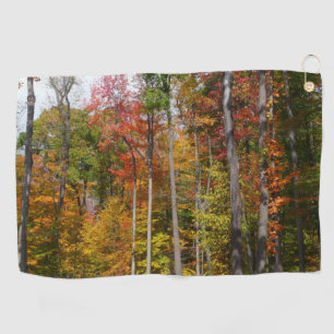 Serviette De Golf L'automne dans la forêt Photographie d'automne col