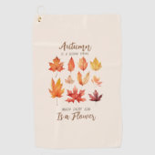 Serviette De Golf L'automne est le deuxième printemps - Feuilles d'a (Devant)