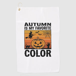 Serviette De Golf L'automne est ma couleur préférée Halloween Citrou