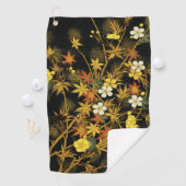 Serviette De Golf L'automne japonais laisse l'art classique antique  (En situation)
