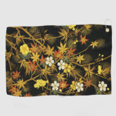 Serviette De Golf L'automne japonais laisse l'art classique antique  (Horizontal)
