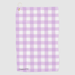 Serviette De Golf Lavande de chalet personnalisée Lilac En vichy Pla