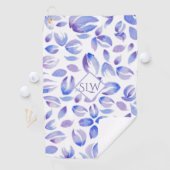 Serviette De Golf Lavender Floral Monogram Dames (En situation)