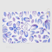Serviette De Golf Lavender Floral Monogram Dames (Horizontal)