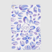 Serviette De Golf Lavender Floral Monogram Dames (Devant)