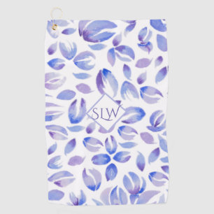 Serviette De Golf Lavender Floral Monogram Dames