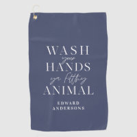 Lavez-vous les mains ya saleté animal drôle typogr