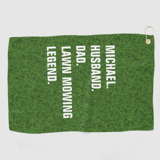 Serviette De Golf Lawn Mowing Legend Funny Personalized (Horizontal)