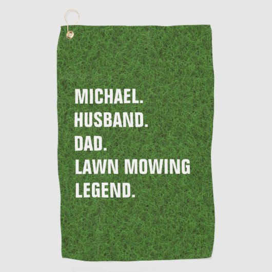 Serviette De Golf Lawn Mowing Legend Funny Personalized (Devant)