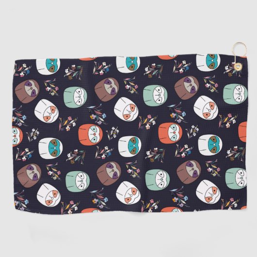 Serviette De Golf Lazy Sloth (Horizontal)