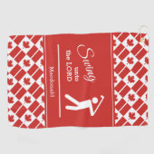 Serviette De Golf Le CANADA Personalisé S'Enfonce Vers Le Seigneur (Horizontal)