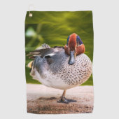 Serviette De Golf Le canard prend de l'avance (Devant)