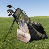 Serviette De Golf Le canard prend de l'avance (Vert)